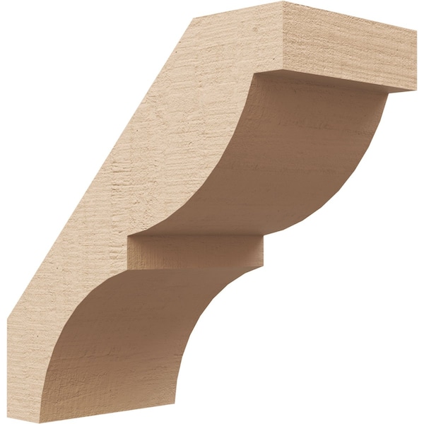 Ekena Millwork 5-inch W x 10-inch D x 10-inch H Valencia Rough Cedar Woodgrain TimberThane Knee Brace, Primed BRCUR05X10X10VALRCPR - main